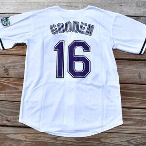 New! Dwight Gooden Tampa Bay Devil Rays White Baseball Jersey Adult Men's Sizes